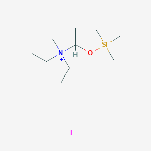 molecular formula C11H28INOSi B14308346 N,N,N-Triethyl-1-[(trimethylsilyl)oxy]ethan-1-aminium iodide CAS No. 114093-20-8