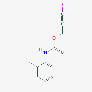 molecular formula C11H10INO2 B14308362 3-Iodoprop-2-yn-1-yl (2-methylphenyl)carbamate CAS No. 115008-52-1