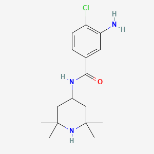 molecular formula C16H24ClN3O B14308403 3-Amino-4-chloro-N-(2,2,6,6-tetramethylpiperidin-4-yl)benzamide CAS No. 112642-71-4