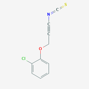 molecular formula C10H6ClNOS B14308412 1-Chloro-2-[(3-isothiocyanatoprop-2-yn-1-yl)oxy]benzene CAS No. 116316-78-0