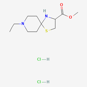 B1430843 Methyl 8-ethyl-1-thia-4,8-diazaspiro[4.5]decane-3-carboxylate dihydrochloride CAS No. 1922702-03-1