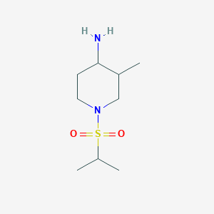molecular formula C9H20N2O2S B1430873 3-Methyl-1-(propane-2-sulfonyl)piperidin-4-amine CAS No. 1376343-23-5