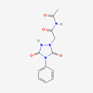 N-Acetyl-2-(3,5-dioxo-4-phenyl-1,2,4-triazolidin-1-yl)acetamide