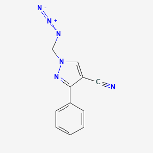 1-(Azidomethyl)-3-phenyl-1H-pyrazole-4-carbonitrile