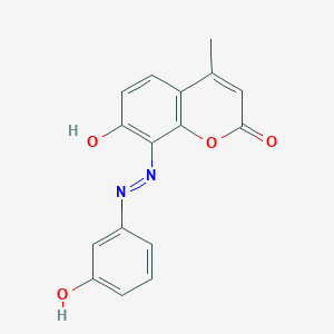 8-[2-(3-Hydroxyphenyl)hydrazinylidene]-4-methyl-2H-1-benzopyran-2,7(8H)-dione