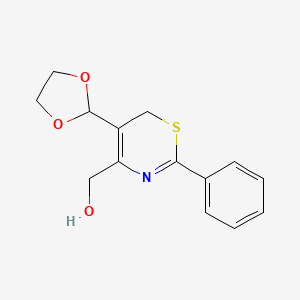 [5-(1,3-Dioxolan-2-yl)-2-phenyl-6H-1,3-thiazin-4-yl]methanol