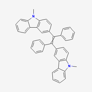 molecular formula C40H30N2 B14308914 3,3'-(1,2-Diphenylethene-1,2-diyl)bis(9-methyl-9H-carbazole) CAS No. 111283-36-4