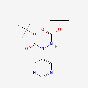 molecular formula C14H22N4O4 B1430892 5-(1,2-DI-Boc-hydrazino)pyrimidine CAS No. 1234615-84-9