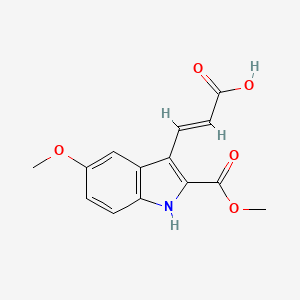 molecular formula C14H13NO5 B1430897 Methyl 3-(2-carboxy-vinyl)-5-methoxy-1H-indole-2-carboxylate CAS No. 885273-71-2
