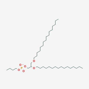 molecular formula C39H80O6P- B14308973 2,3-Bis(hexadecyloxy)propyl butyl phosphate CAS No. 112396-59-5