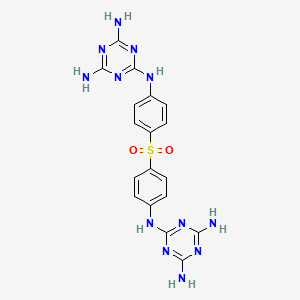 molecular formula C18H18N12O2S B14308980 N~2~,N~2'~-[Sulfonyldi(4,1-phenylene)]di(1,3,5-triazine-2,4,6-triamine) CAS No. 114155-23-6