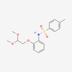 molecular formula C17H21NO5S B14309004 N-[2-(2,2-Dimethoxyethoxy)phenyl]-4-methylbenzene-1-sulfonamide CAS No. 111854-24-1