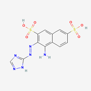 4-Amino-3-[2-(3H-1,2,4-triazol-3-ylidene)hydrazinyl]naphthalene-2,7-disulfonic acid