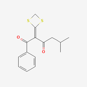 2-(1,3-Dithietan-2-ylidene)-5-methyl-1-phenylhexane-1,3-dione