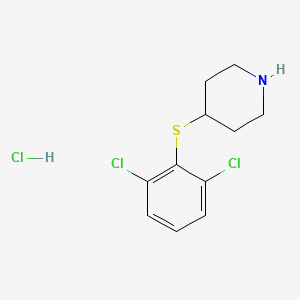 B1430910 4-[(2,6-Dichlorophenyl)sulfanyl]piperidine hydrochloride CAS No. 1864052-20-9