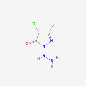 4-Chloro-2-hydrazinyl-5-methyl-2,4-dihydro-3H-pyrazol-3-one