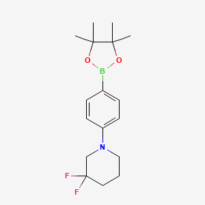 B1430918 3,3-Difluoro-1-(4-(4,4,5,5-tetramethyl-1,3,2-dioxaborolan-2-YL)phenyl)piperidine CAS No. 2304631-51-2