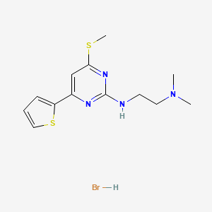 N',N'-dimethyl-N-(4-methylsulfanyl-6-thiophen-2-ylpyrimidin-2-yl)ethane-1,2-diamine;hydrobromide