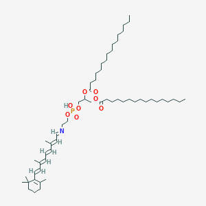 [3-[2-[[(2E,4E,6E,8E)-3,7-dimethyl-9-(2,6,6-trimethylcyclohexen-1-yl)nona-2,4,6,8-tetraenylidene]amino]ethoxy-hydroxyphosphoryl]oxy-2-hexadecanoyloxypropyl] hexadecanoate