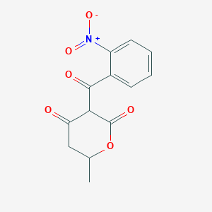 6-Methyl-3-(2-nitrobenzoyl)oxane-2,4-dione