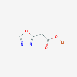 molecular formula C4H3LiN2O3 B1430929 Lithium(1+) ion 2-(1,3,4-oxadiazol-2-yl)acetate CAS No. 1384428-46-9