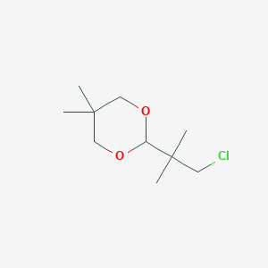 molecular formula C10H19ClO2 B1430934 2-(1-Chloro-2-methylpropan-2-yl)-5,5-dimethyl-1,3-dioxane CAS No. 1394041-67-8