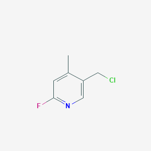 molecular formula C7H7ClFN B1430951 5-(Chloromethyl)-2-fluoro-4-methylpyridine CAS No. 1393553-53-1