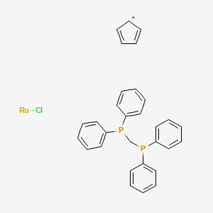 molecular formula C30H27ClP2Ru B1430952 Chloro(cyclopentadienyl)[bis(diphenylphosphino)methane]ruthenium(II) CAS No. 71397-33-6