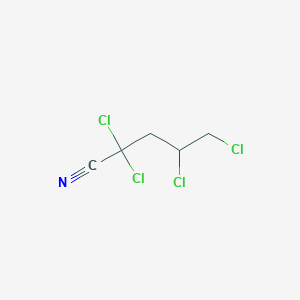 molecular formula C5H5Cl4N B14309571 2,2,4,5-Tetrachloropentanenitrile CAS No. 116547-32-1