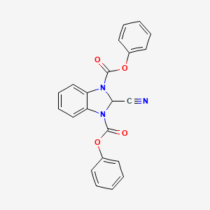 1H-Benzimidazole-1,3(2H)-dicarboxylic acid, 2-cyano-, diphenyl ester