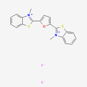 2,2'-(Furan-2,5-diyl)bis(3-methyl-1,3-benzothiazol-3-ium) diiodide