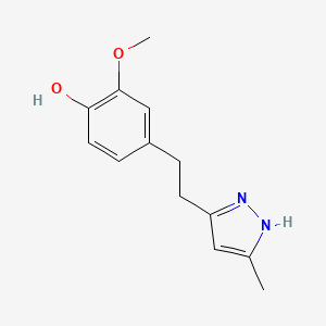 2-Methoxy-4-[2-(5-methyl-1H-pyrazol-3-yl)ethyl]phenol