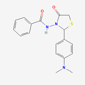 N-{2-[4-(Dimethylamino)phenyl]-4-oxo-1,3-thiazolidin-3-yl}benzamide