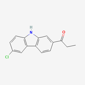 molecular formula C15H12ClNO B14309707 1-(6-Chloro-9H-carbazol-2-YL)propan-1-one CAS No. 114012-26-9