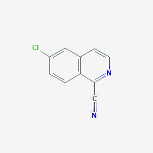 molecular formula C10H5ClN2 B1430974 6-Chloroisoquinoline-1-carbonitrile CAS No. 1368246-77-8