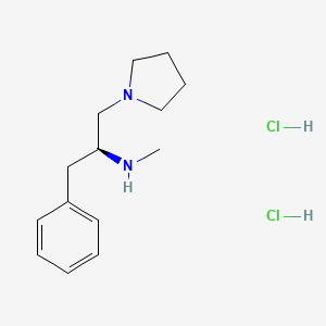 molecular formula C14H24Cl2N2 B1430978 (S)-N-Methyl-1-phenyl-3-(pyrrolidin-1-yl)propan-2-amine dihydrochloride CAS No. 1439921-94-4