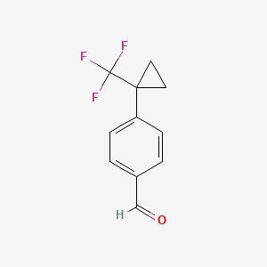 molecular formula C11H9F3O B1430981 4-(1-(Trifluoromethyl)cyclopropyl)benzaldehyde CAS No. 1418297-04-7