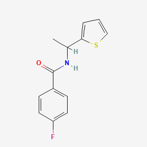 4-Fluoro-N-[1-(thiophen-2-yl)ethyl]benzamide