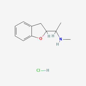 molecular formula C11H16ClNO B1430983 [1-(2,3-Dihydro-1-benzofuran-2-yl)ethyl](methyl)amine hydrochloride CAS No. 21645-93-2