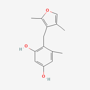 4-[(2,4-Dimethylfuran-3-yl)methyl]-5-methylbenzene-1,3-diol