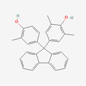 molecular formula C28H24O2 B14309849 4-[9-(4-Hydroxy-3-methylphenyl)-9H-fluoren-9-YL]-2,6-dimethylphenol CAS No. 114288-53-8