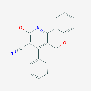 molecular formula C20H14N2O2 B14309865 2-Methoxy-4-phenyl-5H-[1]benzopyrano[4,3-b]pyridine-3-carbonitrile CAS No. 114283-32-8