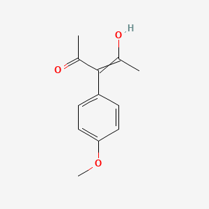 molecular formula C12H14O3 B14309885 4-Hydroxy-3-(4-methoxyphenyl)pent-3-en-2-one CAS No. 116206-79-2