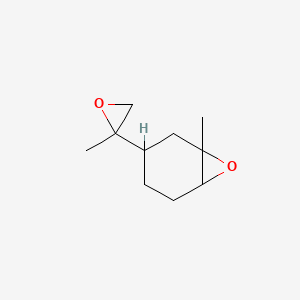 molecular formula C10H16O2 B14309888 1-Methyl-3-(2-methyloxiran-2-yl)-7-oxabicyclo[4.1.0]heptane CAS No. 112047-48-0