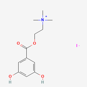 2-[(3,5-Dihydroxybenzoyl)oxy]-N,N,N-trimethylethan-1-aminium iodide