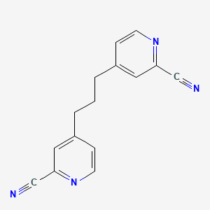 molecular formula C15H12N4 B14309893 4,4'-(Propane-1,3-diyl)di(pyridine-2-carbonitrile) CAS No. 112988-01-9