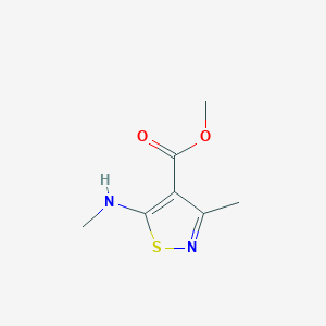 molecular formula C7H10N2O2S B1431005 Methyl 3-methyl-5-(methylamino)-1,2-thiazole-4-carboxylate CAS No. 1375182-10-7