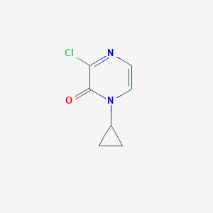 molecular formula C7H7ClN2O B1431006 3-Chloro-1-cyclopropyl-1,2-dihydropyrazin-2-one CAS No. 1432678-92-6