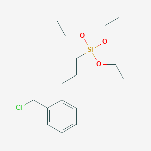 molecular formula C16H27ClO3Si B14310092 {3-[2-(Chloromethyl)phenyl]propyl}(triethoxy)silane CAS No. 113661-84-0