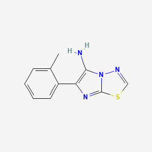 molecular formula C11H10N4S B1431011 6-(2-Methylphenyl)imidazo[2,1-b][1,3,4]thiadiazol-5-amine CAS No. 1432678-80-2